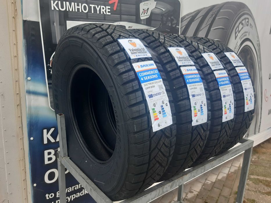 4xWielosezonowa 225/75 R16C Sailun Commercio 4S 121R Gwarancja gratis