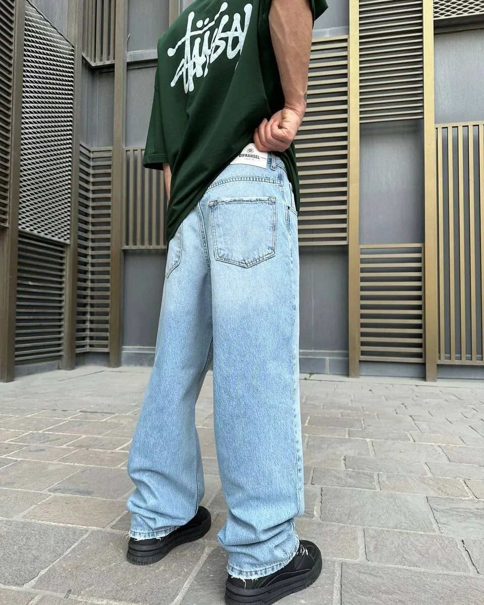 Чоловічі широкі джиси baggy wide leg