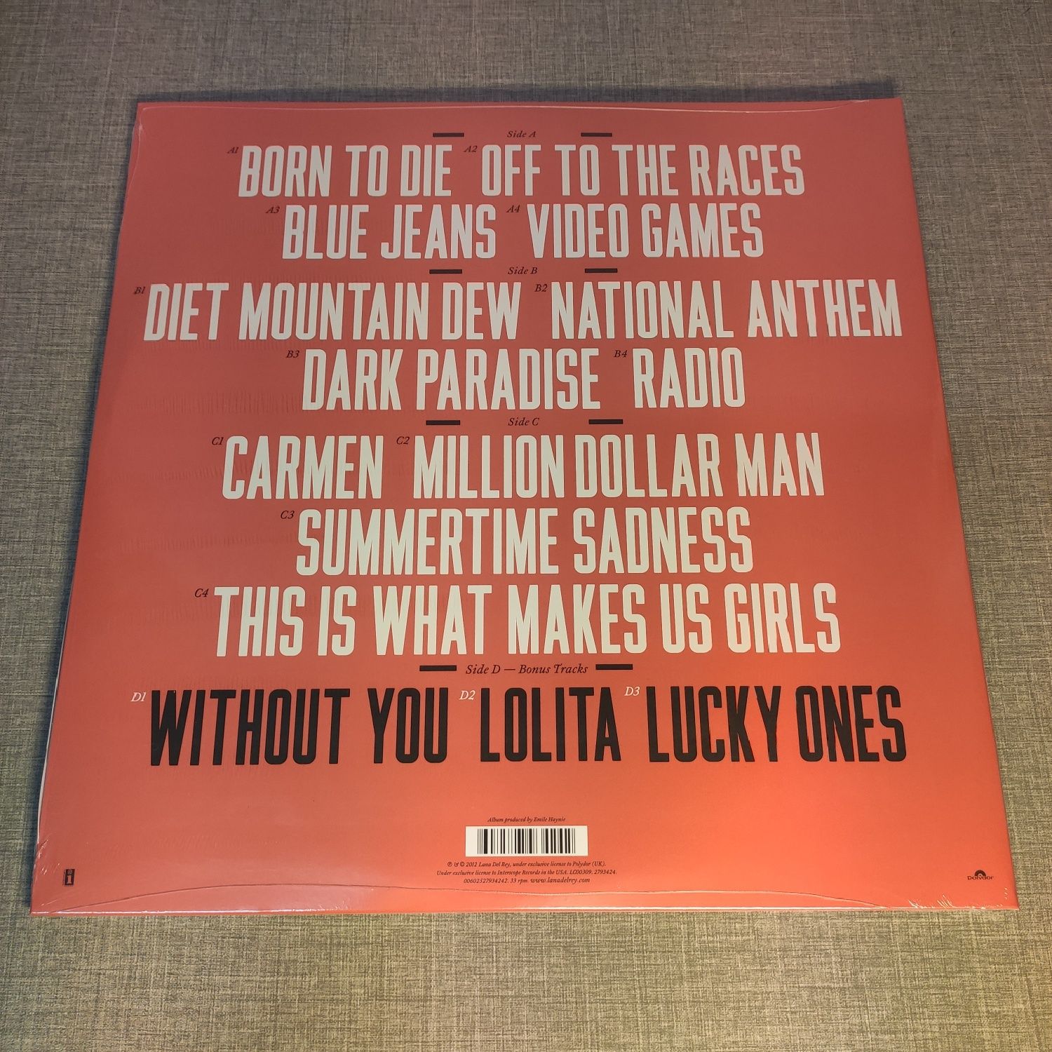 Lana Del Rey : Born To Die 2LP / Винил / VL / Пластинка