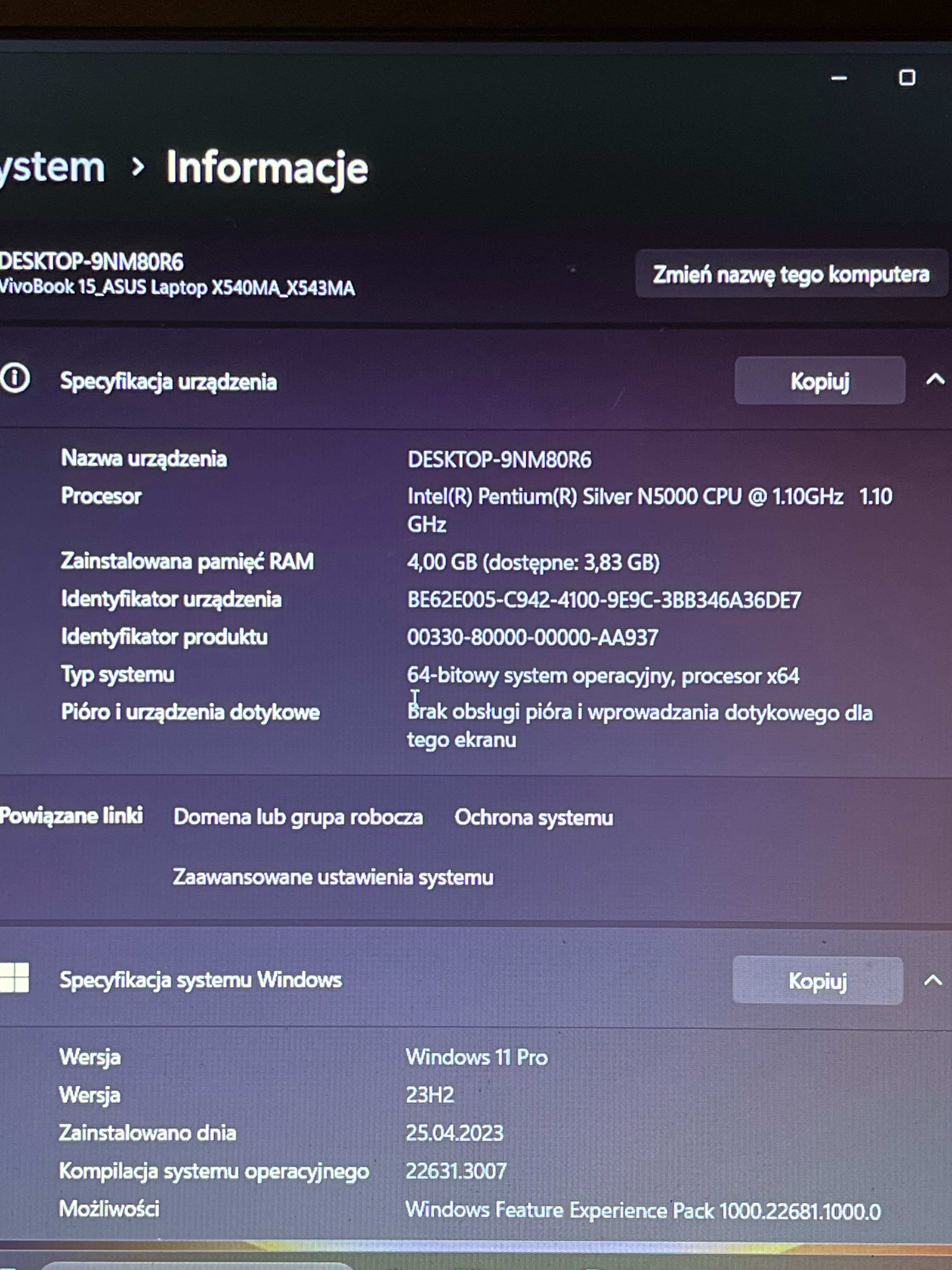 Asus vivobook 15