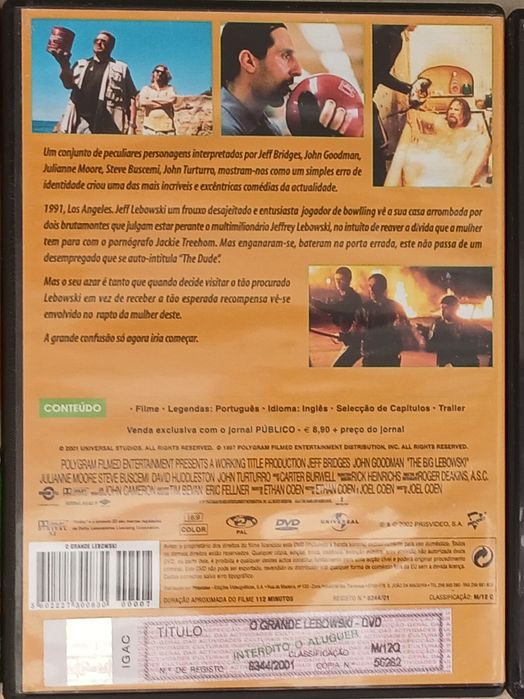 DVD O Grande Lebowski Coen Brothers
