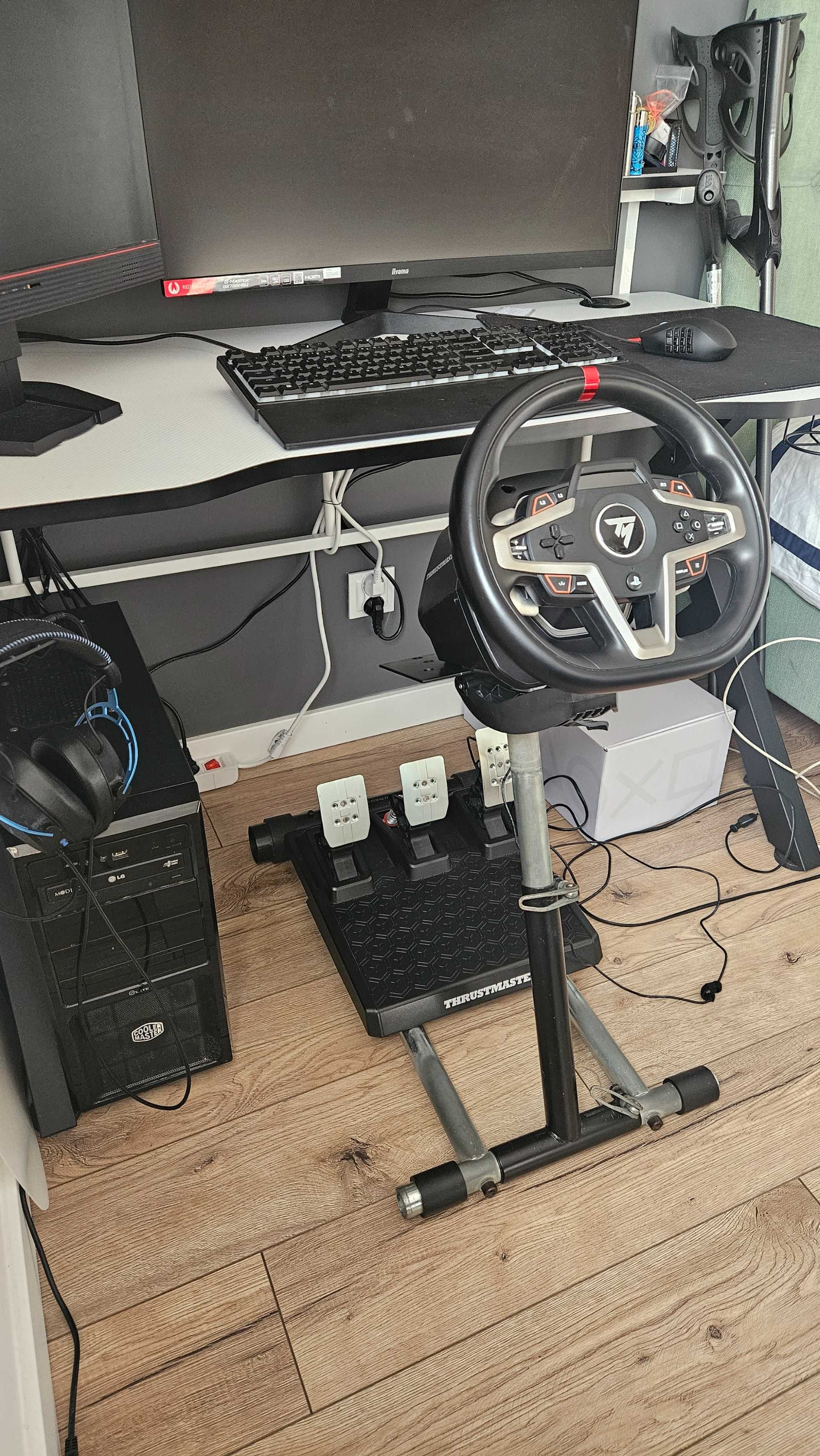 Thrustmaster T248, pedały, stojak, pudełko