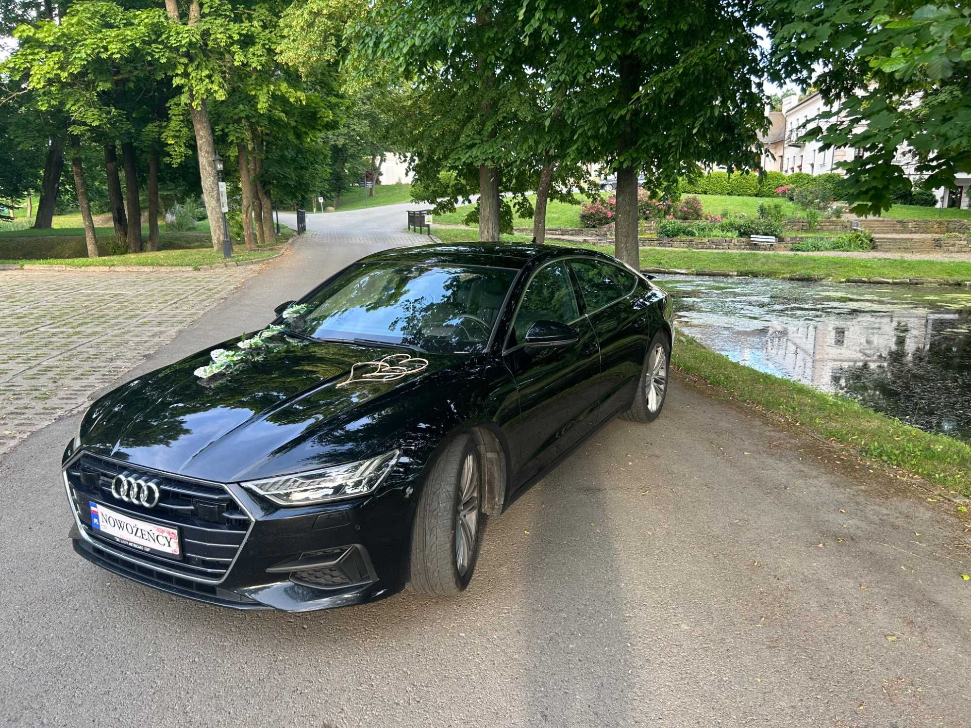 AUDI A7 PREMIUM do ślubu samochód czarne auto na ślub wesele