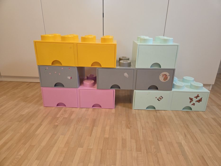 Lego pudełko pojemnik - 2x2 szare