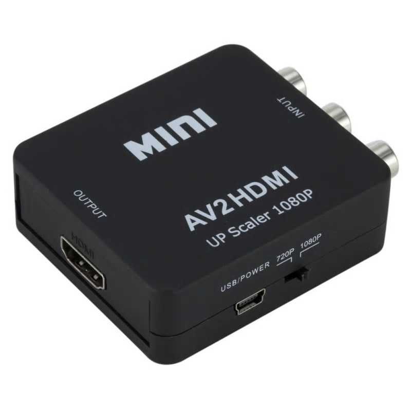 Conversor HDMI para Vídeo Composto / RCA / AV / TV ou RCA para HDMI