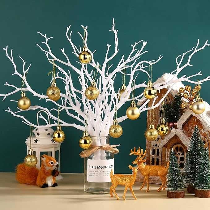 białe sztuczne gałęzie, dekoracyjne 10 sztuk