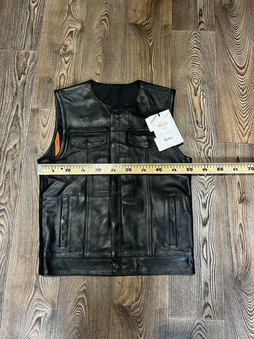 Шкіряний мотожилет Milwaukee S
