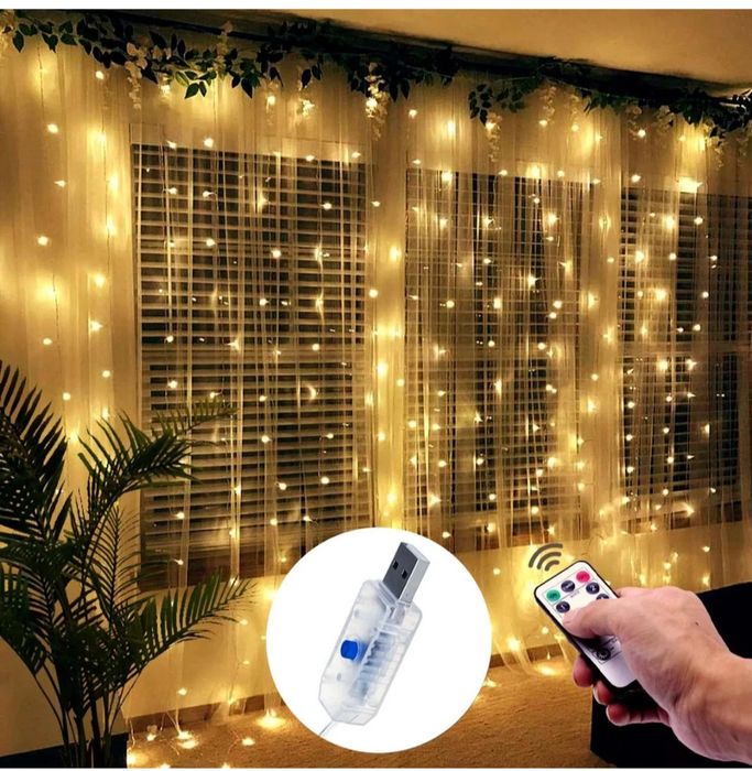 Kurtyna LED 3x2 m USB – Lampki Dekoracyjne