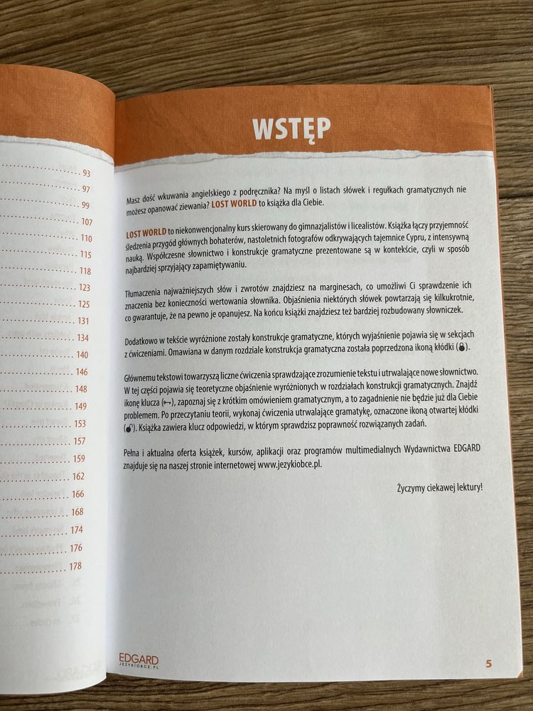 “Lost world” angielska powieść z ćwiczeniami, wyd. Edgard