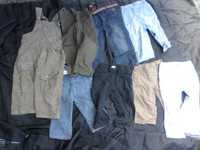 zwestaw spodnie wiosna dresy ogrodniczki jeansy duzy zestaw OKAZJA 86