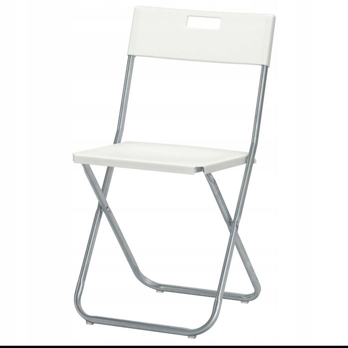 Ikea Gunde białe krzesła składane