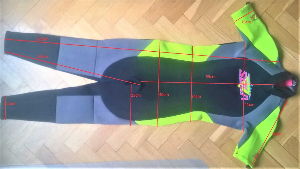 Pianka do sportów wodnych SOLA 3mm 160-165cm wzrostu