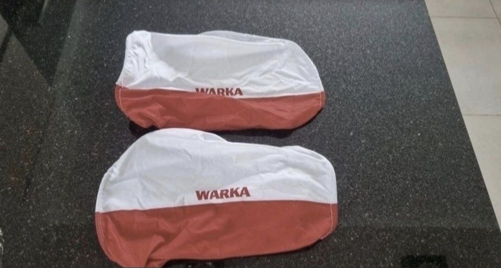 NOWE flaga Polski na lusterka dla kibica etui biało czerwone