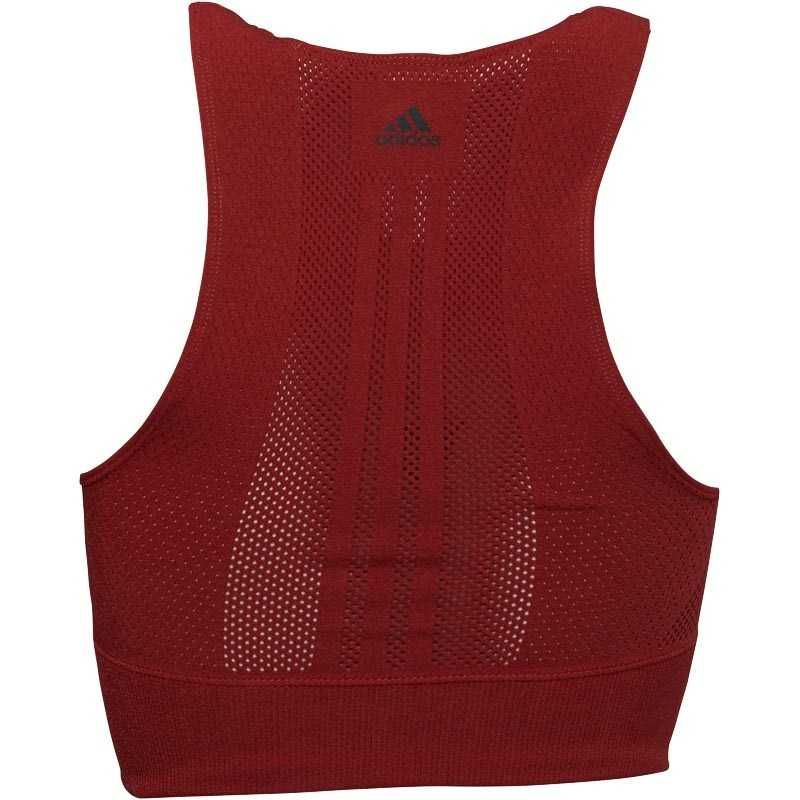 Топ adidas Womens Wrap Knit Climacool Crop Top Mystery Red