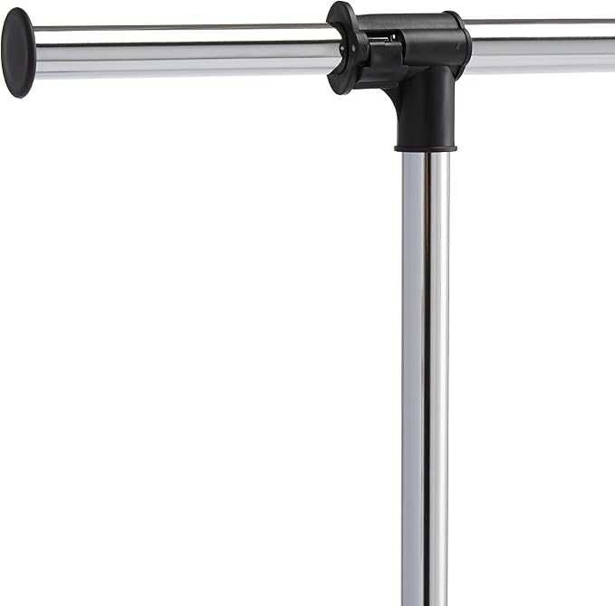 Amazon Basics Wieszak na ubrania z kółkami chrom 91,5-145x42x134-161cm