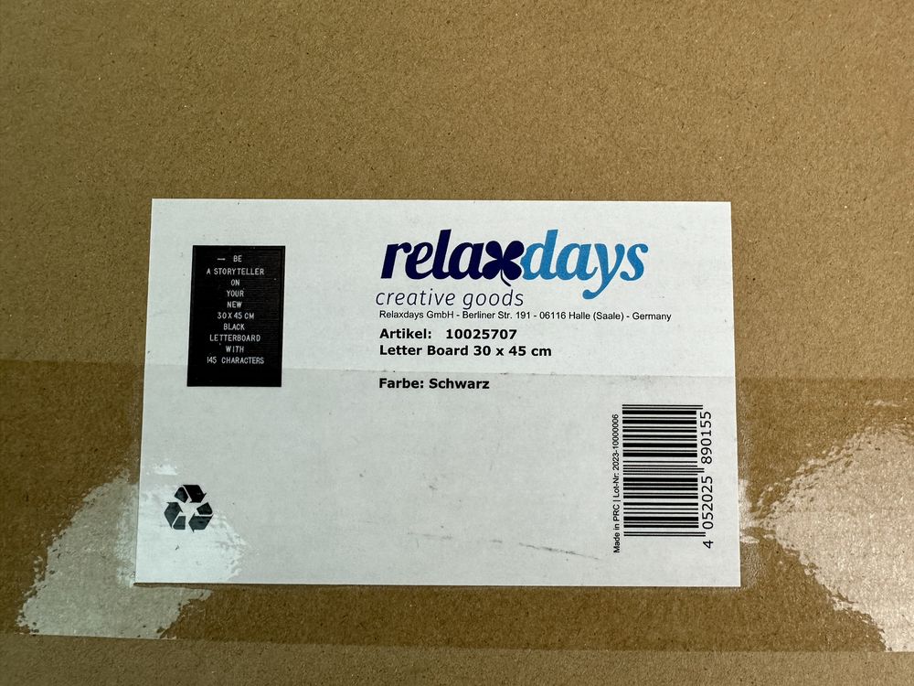 Tablica z literami 30x45cm memoboard Relaxdays (145 liter/cyfr)