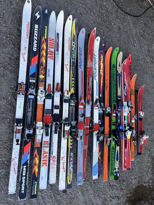 Narty retro stare drewniane, polsport i inne