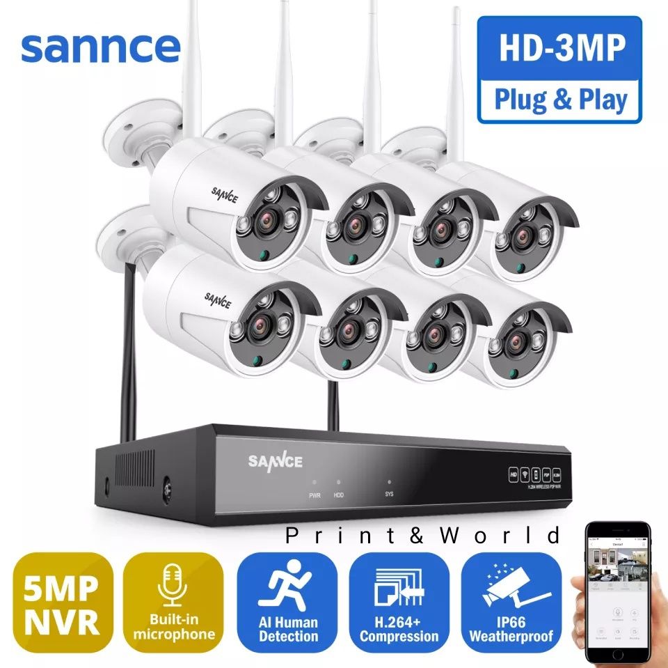 Kit CCTV 3 MP Wi-fi