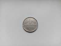 1 marka niemiecka Deutsche Mark 1954 r znak menniczy G