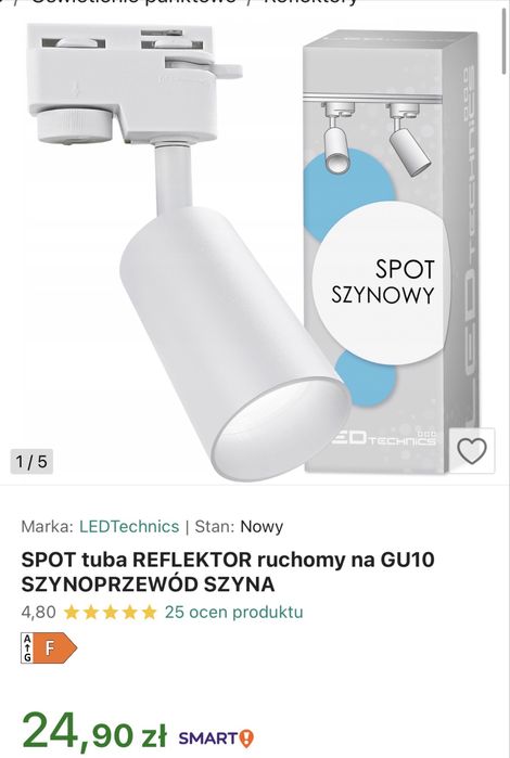 SPOT tuba REFLEKTOR ruchomy na GU10 8 szt!!