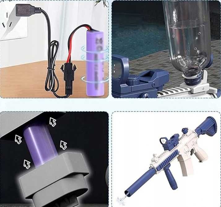 Unikalny elektryczny karabin na wodę m416 automatyczne strzelanie