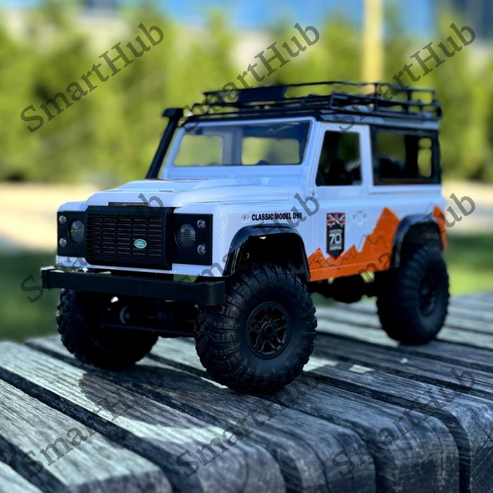 Краулер на радиоуправлении Land Rover Defender Белый. Машинка джип