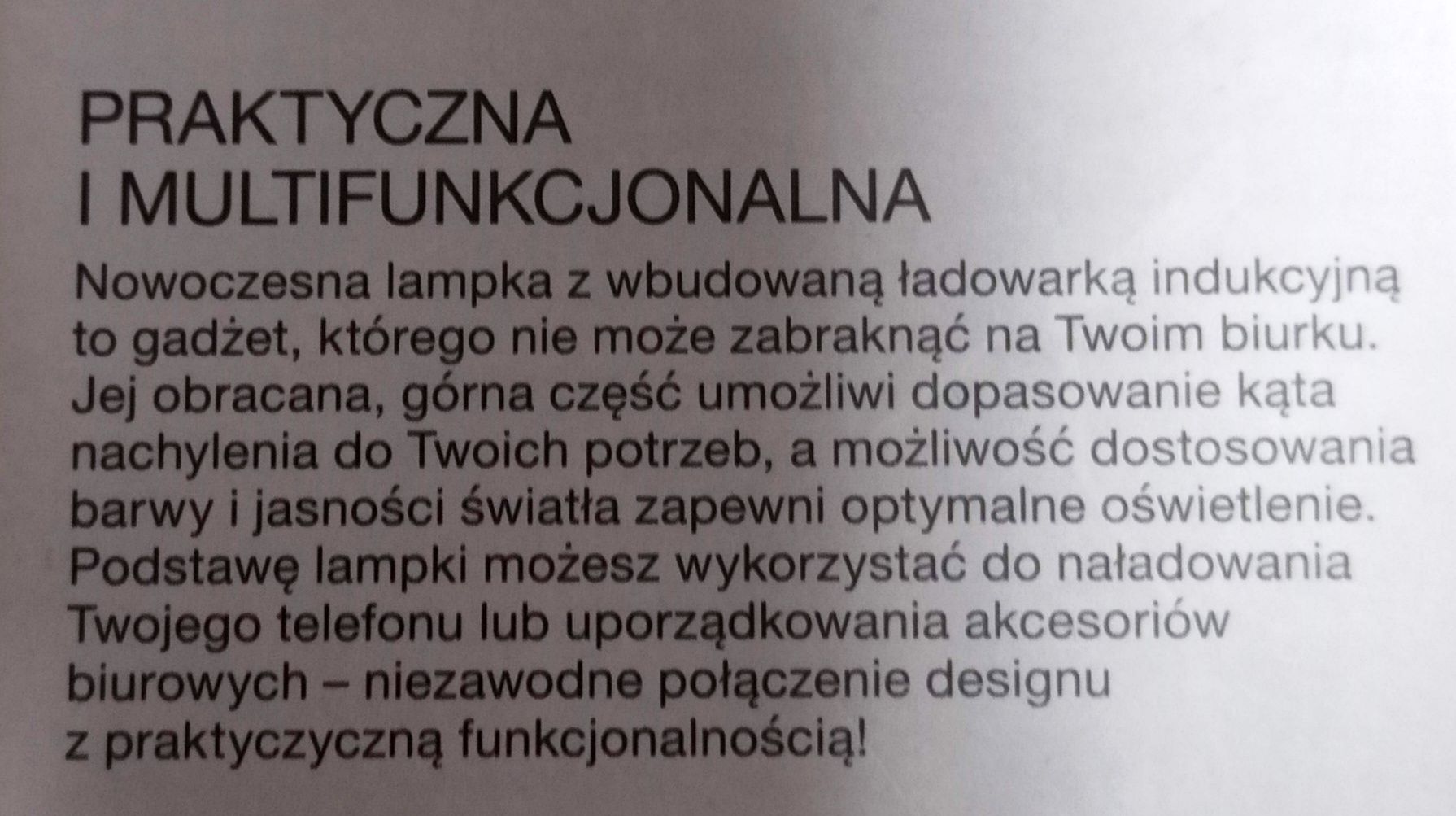 Lampka LED Smukee z ładowarką indukcyjną organizer seledynowa