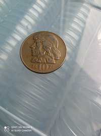 Монета 10 злотих  1970 р. Польща