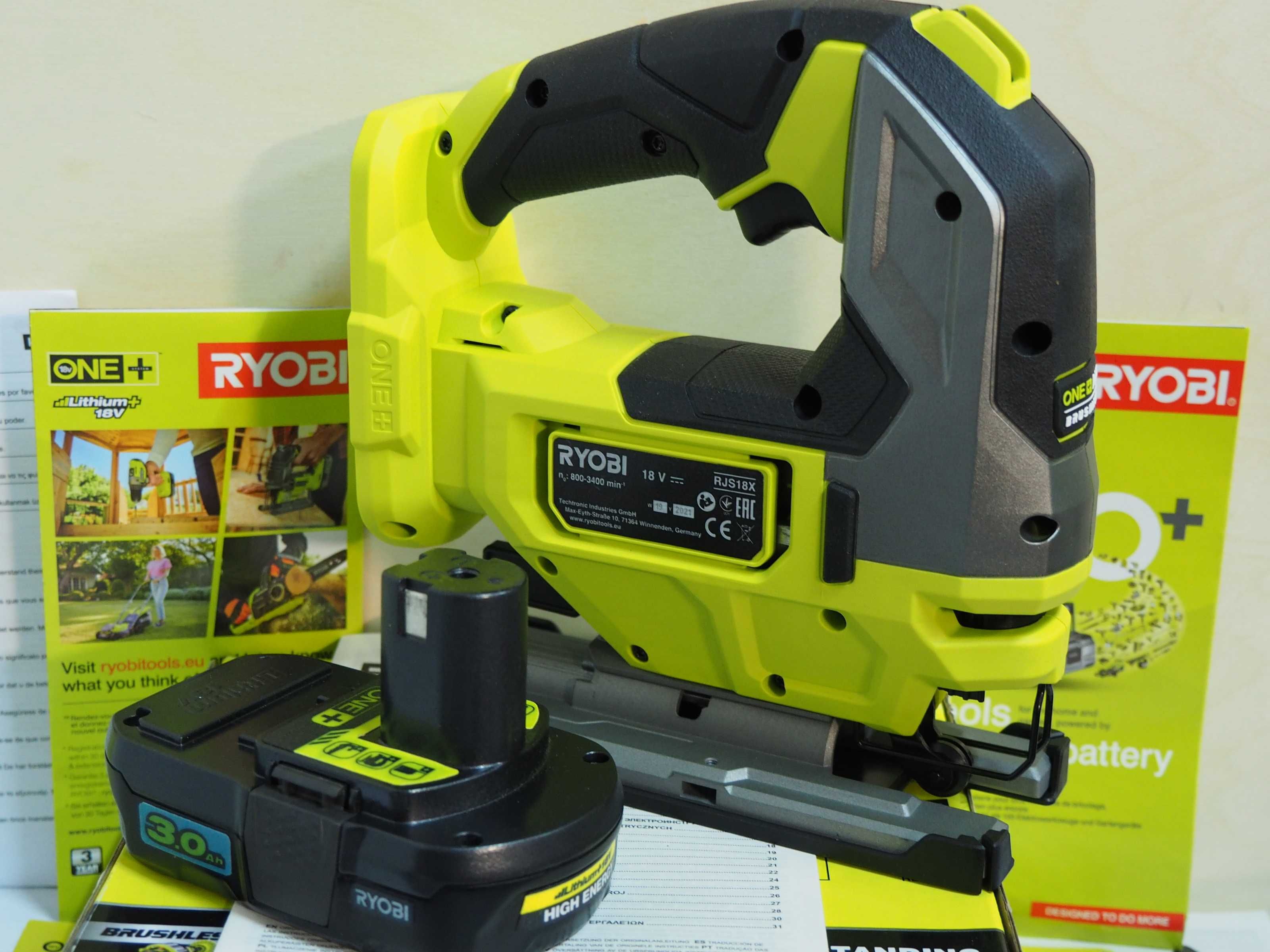 RYOBI RJS 18 X pila wyrzynarka ONE HP bezszczotkowa 18v ciecie 135mm