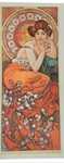 Alfons Mucha litografia lata 70 XX w