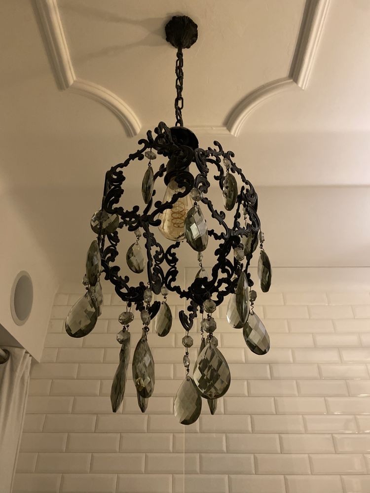 Lampa wiszaca krysztaly antyk