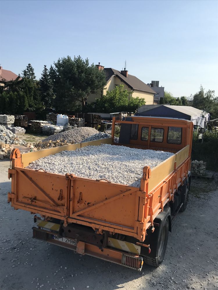 GRYS ŚMIETANKOWY Biały Kamień do Ogrodu Opaska Żwir 8-16, 16-32 mm
