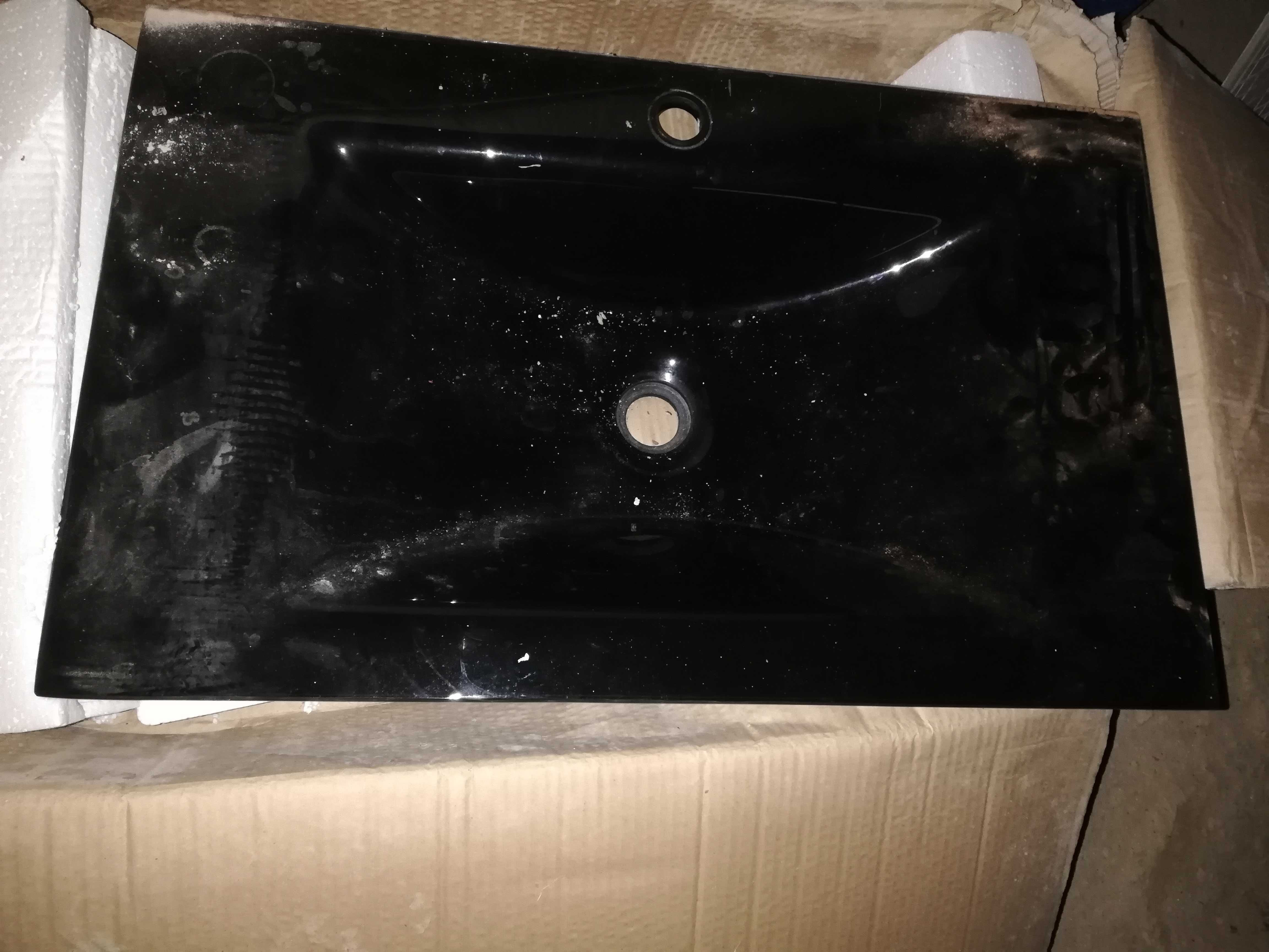 Lavatório cerâmica preto