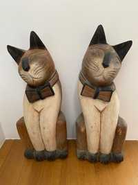 Grande imagem escultura gatos decoração