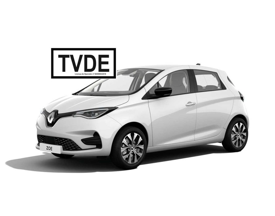 Motorista TVDE - Aluguer Renault ZOE 52 kWh, 24h, Lisboa (Uber/Bolt)