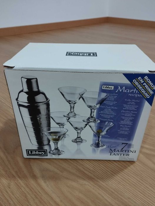 Shaker Libbey com 6 copos Martini