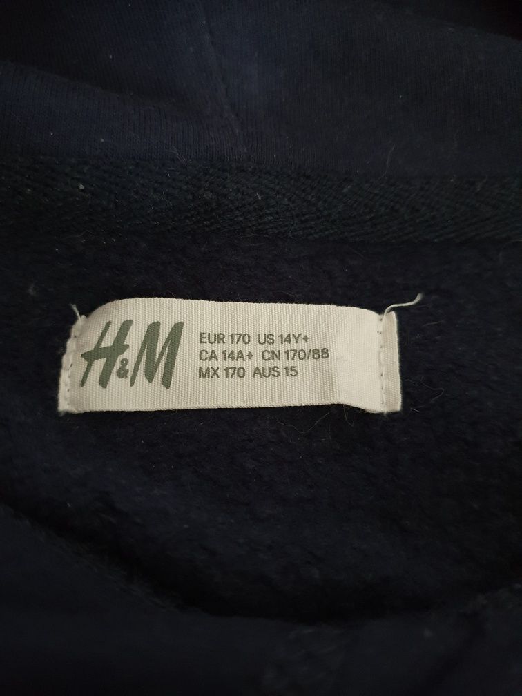 Granatowa bluza z gwiazdą H&M 164-170