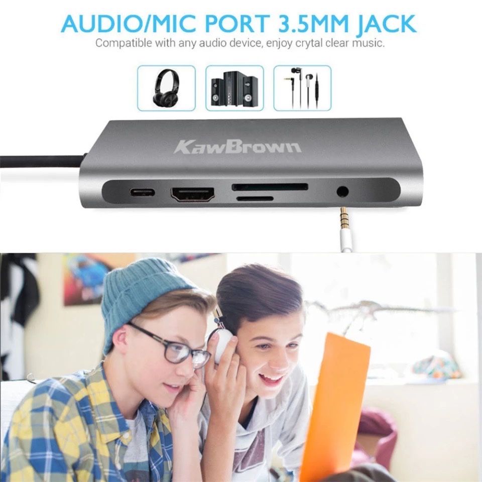 Adaptador Multi Hub com 10 entradas - usb-c