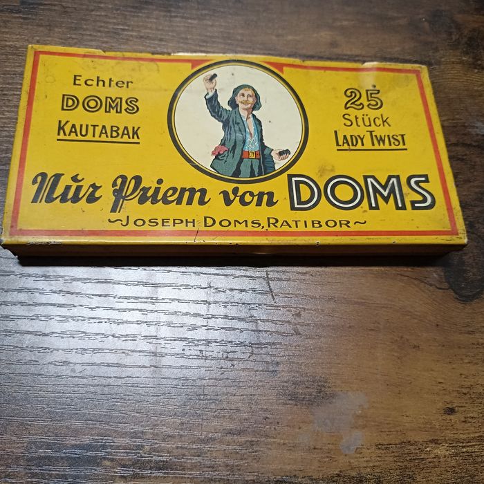 Pudełko na tabakę do żucia Kautabak Joseph Doms vintage