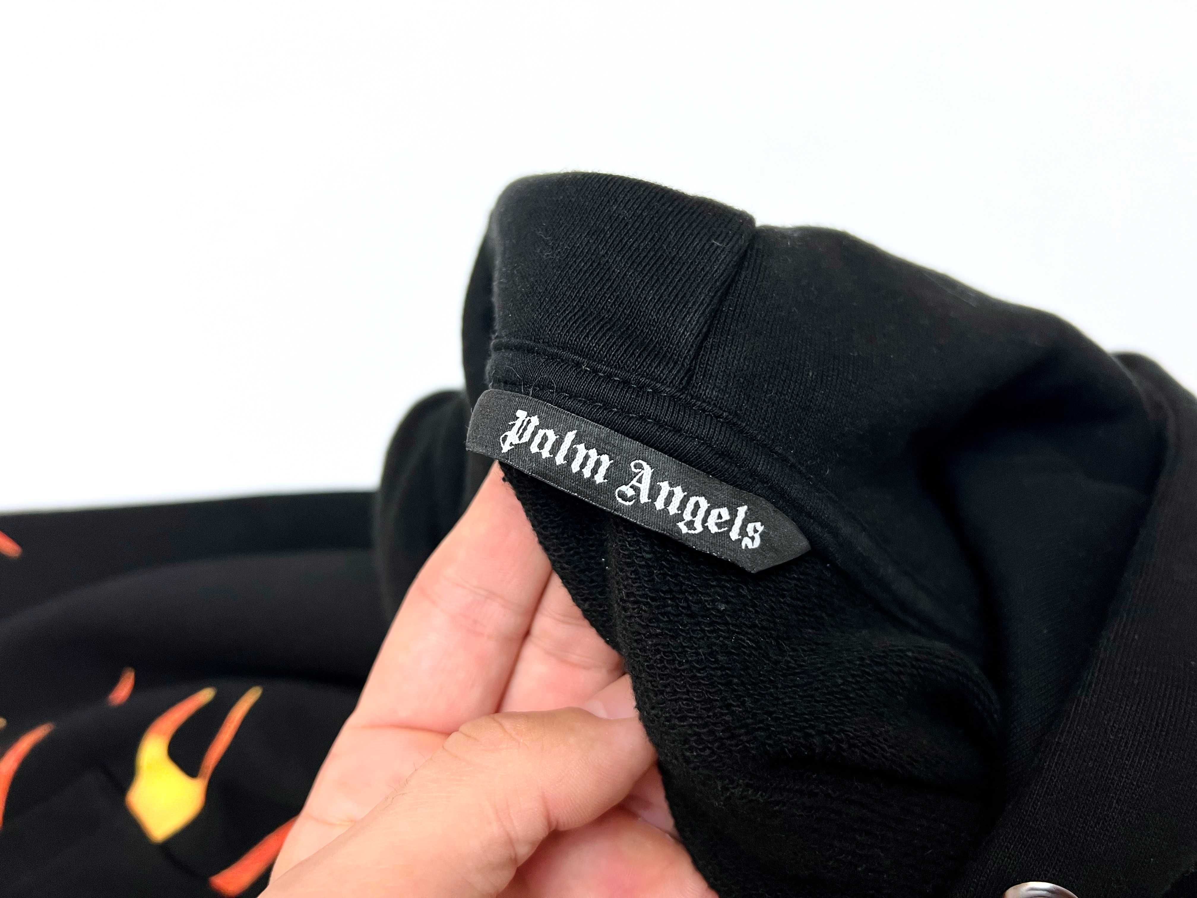 Кофта худи Palm Angels Acne Fire Black Hoodie - M - куртка жилетка