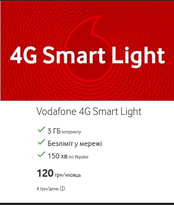 Стартовий пакет Vodafone водафон