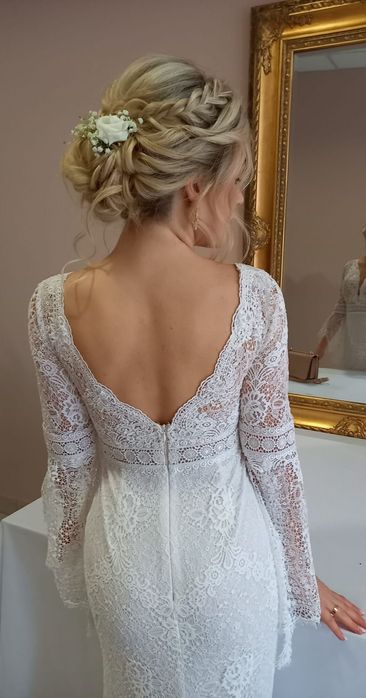 Suknia ślubna GAETANA XS/S romantyczna koronkowa boho 34