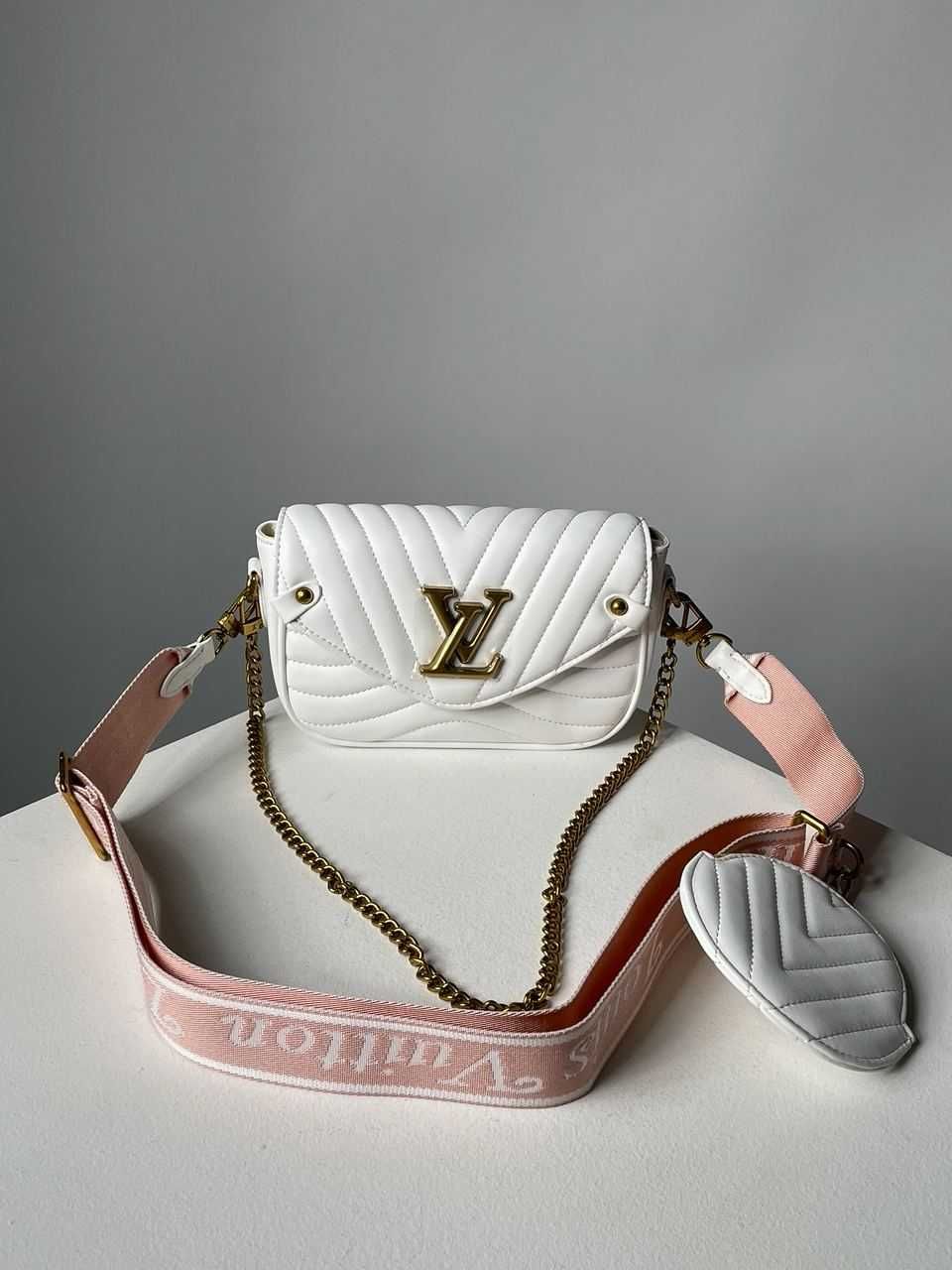 сумочка  LV New Wave Multi Pochette Bag White/Gold