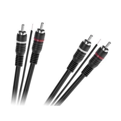 Kabel 2 x RCA - 2 x RCA chinch z żyłą sterującą 5m