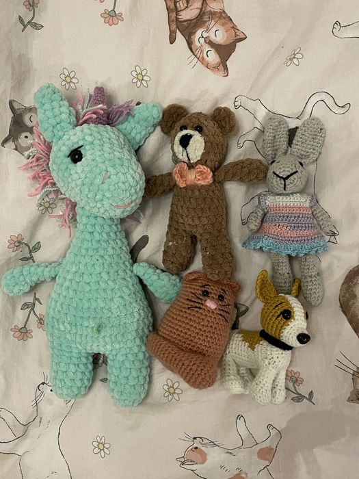 Вʼязані іграшки, 5 шт.