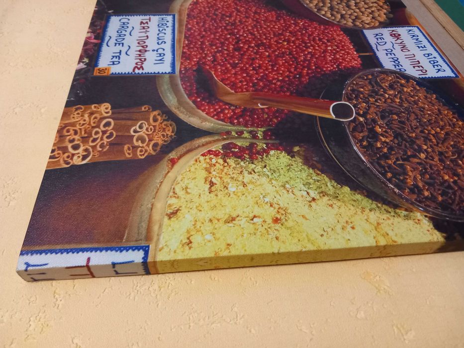 Obraz na płótnie PRZYPRAWY ŚWIATA  Bazar Przypraw Stambuł 50x40 cm