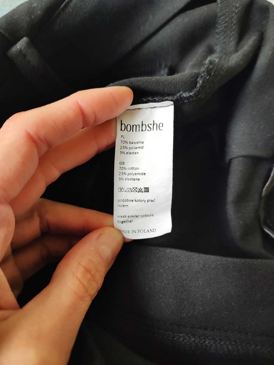 Klasyczne spodnie cygaretki czarne Bombshe - rozmiar 34