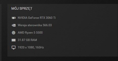 Komputer Rtx 3060ti ryzen 5500 36gb ram
