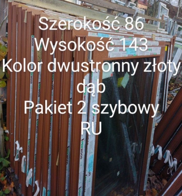 Okna Nowe złoty dąb Antracyt RU 116 x 143 -30%