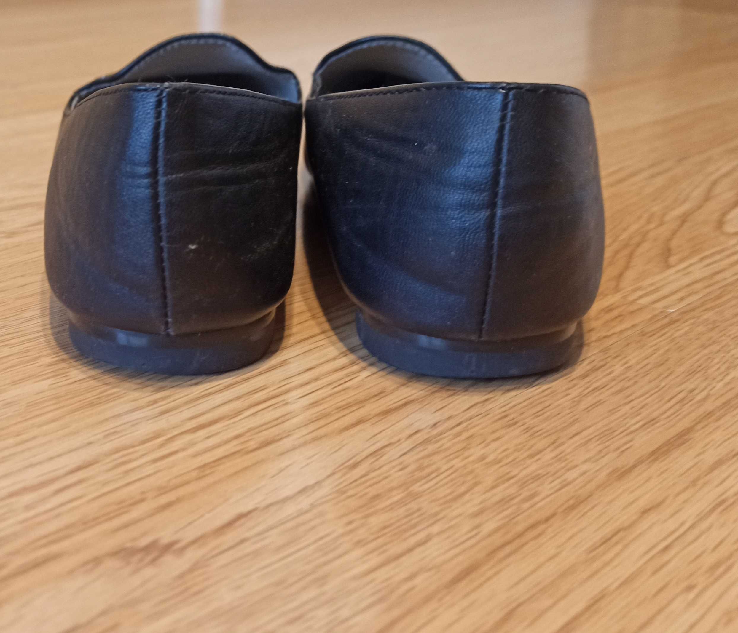 Buty dziewczęce, czarne półbuty, 36